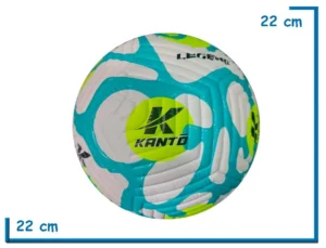 PELOTA DE CUERO N°5 KANTO LEGEND DISEÑO VERDE PUNTO AMARILLO