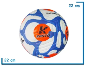 PELOTA DE CUERO N°5 KANTO LEGEND DISEÑO AZUL CIRCULO NARANJA