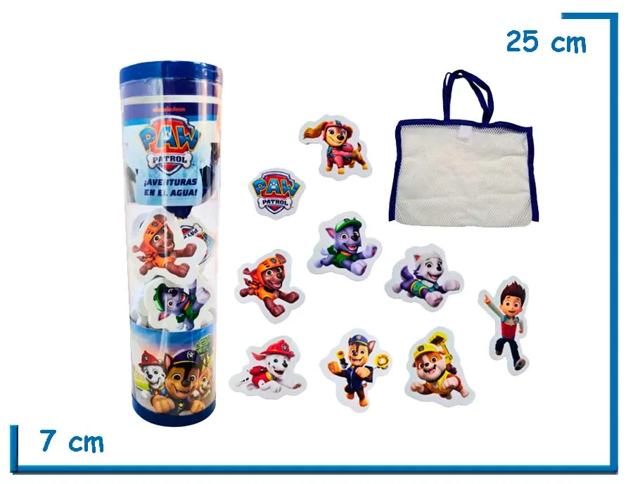 PAW PATROL AVENTURAS EN EL AGUA FIGURAS GOMA EVA