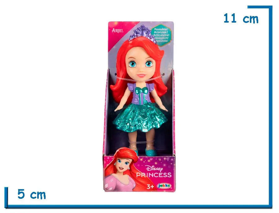 JAKKS ARIEL PRINCESA METALIZADA MINI FIGURA POSABLE DISNEY PRINCESAS
