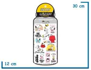 SNOOPY STICKERS UV TRANSFER RESISTENTES AL AGUA 2 PLANCHAS