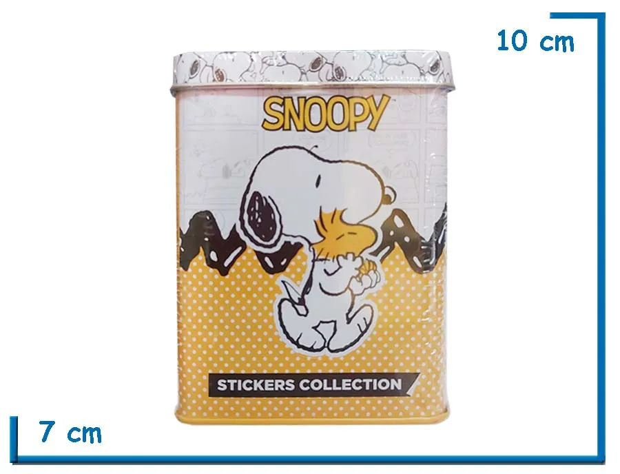 SNOOPY STICKERS COLLECTION 8 PLANCHAS EN LATA
