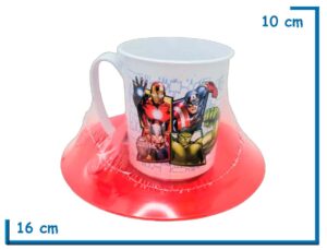 AVENGERS SET TAZA PLATO Y CUCHARA