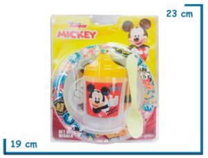 MICKEY MOUSE SET DE REGALO VASO TOMASOLITO BOWL Y CUCHARA