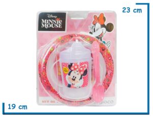 MINNIE MOUSE SET DE REGALO VASO TOMASOLITO BOWL Y CUCHARA