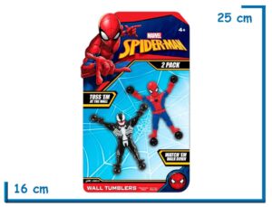 SPIDER-MAN VENOM & SPIDER-MAN WALL TUMBLERS 2 PACK