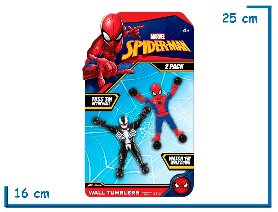 SPIDER-MAN VENOM & SPIDER-MAN WALL TUMBLERS 2 PACK