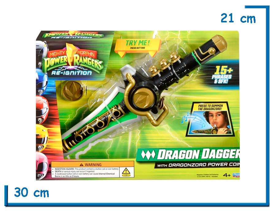 PLAYMATES POWER RANGERS RI DRAGON DAGGER CON SONIDO