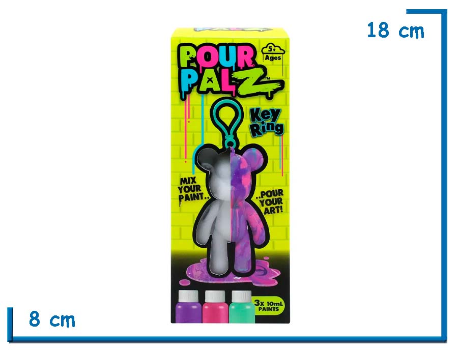 POUR PALZ KEY RING AMARILLO LLAVERO OSO 8CM