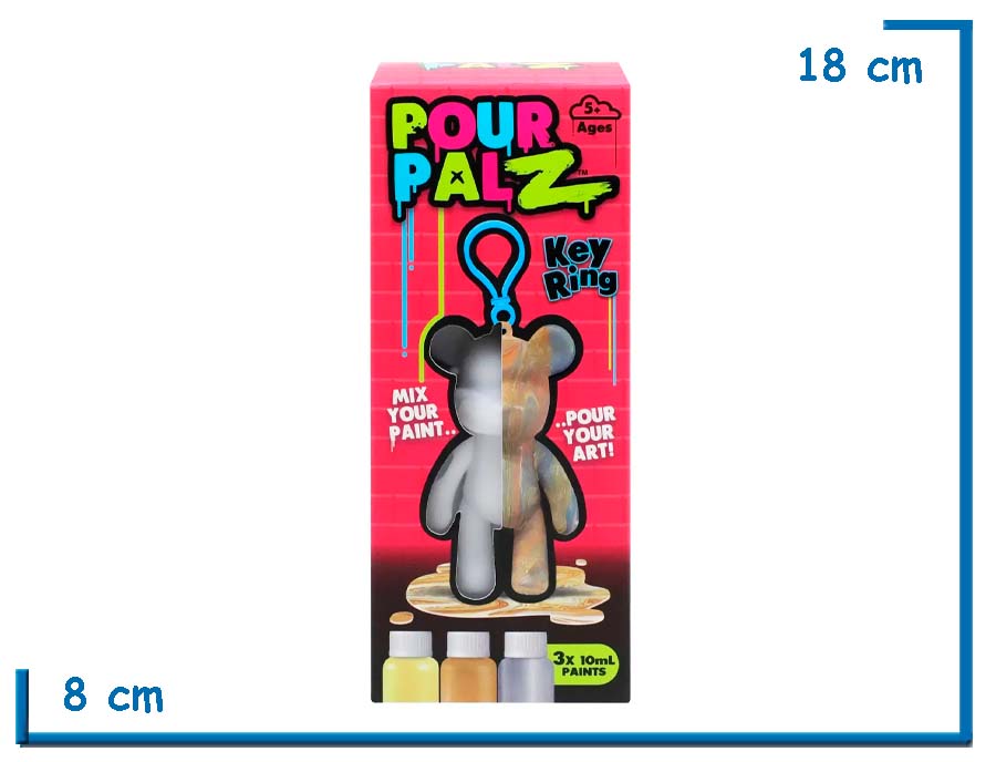 POUR PALZ KEY RING ROJO LLAVERO OSO 8CM