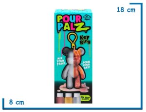 POUR PALZ KEY RING TURQUESA LLAVERO OSO 8CM