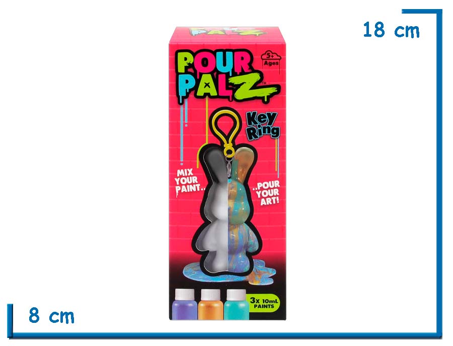 POUR PALZ KEY RING ROJO LLAVERO CONEJO 8CM