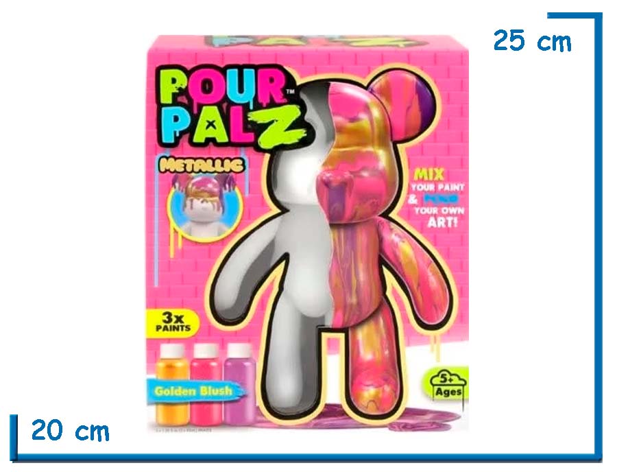 POUR PALZ METALLIC GOLDEN BLUSH FIGURA OSO 22CM