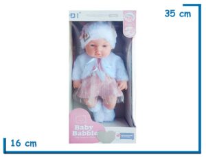 BABY BABBLE BEBOTE SAQUITO PELUCHE BLANCO