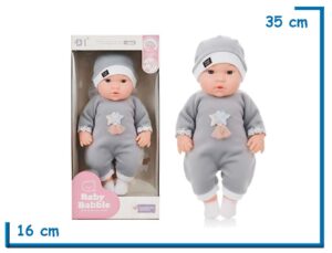 BABY BABBLE BEBOTE ENTERITO GRIS ESTRELLAS