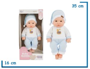 BABY BABBLE BEBOTE PIJAMA CELESTE Y BLANCO