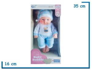 BABY BABBLE BEBOTE PIJAMA CELESTE Y BLANCO