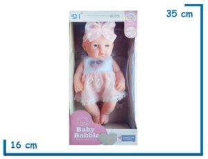 BABY BABBLE BEBOTE VESTIDO ROSA Y BLANCO