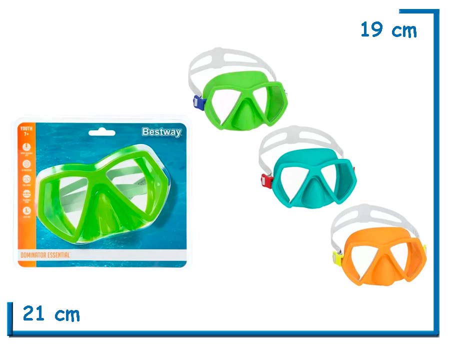 BESTWAY MASCARA DE BUCEO DOMINATOR ESSENTIAL SURTIDA +7 AÑOS