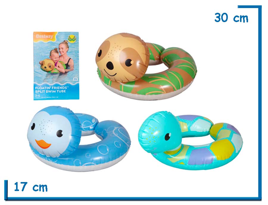 BESTWAY SALVAVIDAS AMIGOS FLOTANTES SURTIDO 50 X 46CM