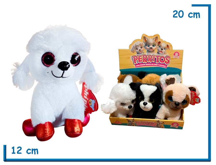 PELUCHE PERRITOS CANICHE 20CM