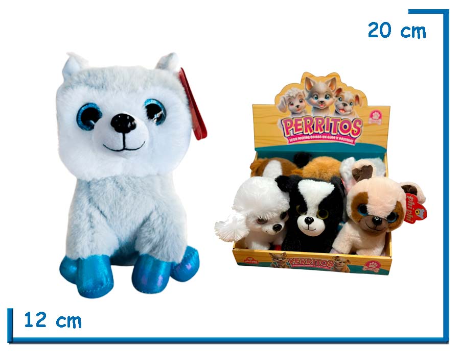 PELUCHE PERRITOS HUSKY 20CM