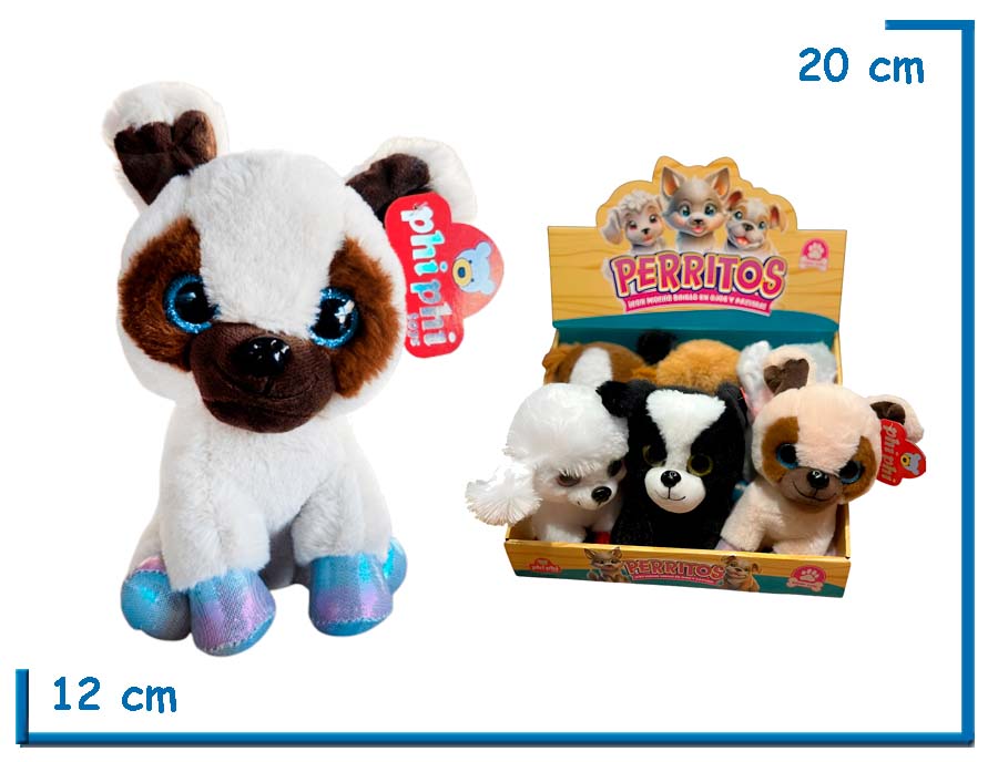 PELUCHE PERRITOS PUG 20CM