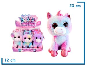 PELUCHE UNICORNIOS CUERNO FUCSIA 20CM