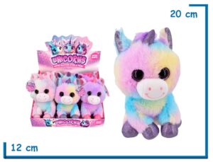 PELUCHE UNICORNIOS CUERNO VIOLETA 20CM