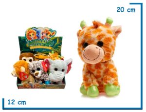 PELUCHE ANIMALES DE LA SELVA JIRAFA 20CM