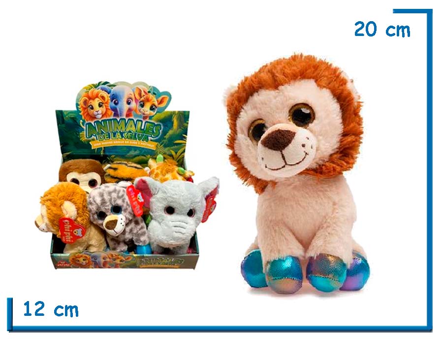 PELUCHE ANIMALES DE LA SELVA LEON 20CM