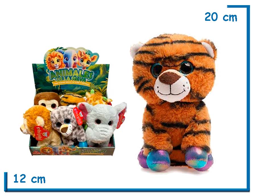 PELUCHE ANIMALES DE LA SELVA TIGRE 20CM
