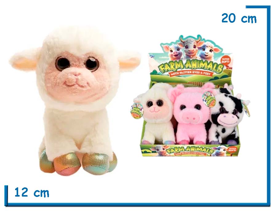 PELUCHE ANIMALES DE LA GRANJA OVEJITA 20CM
