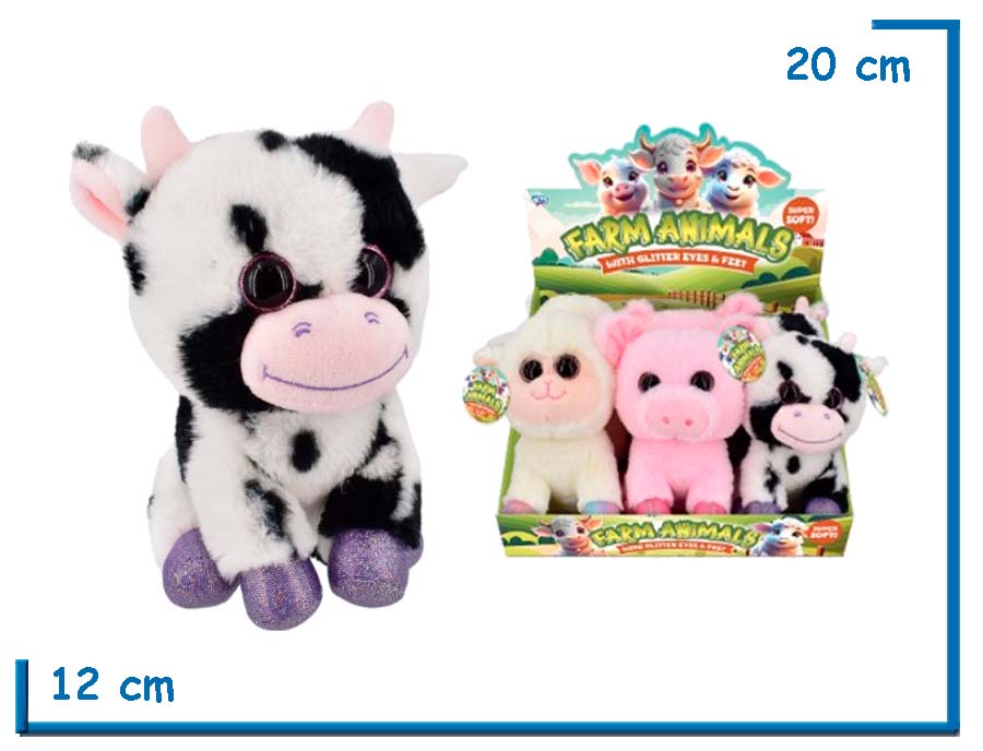 PELUCHE ANIMALES DE LA GRANJA VAQUITA 20CM