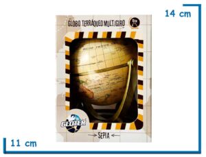 GLOTER GLOBO TERRAQUEO MULTIGIRO SEPIA 10CM
