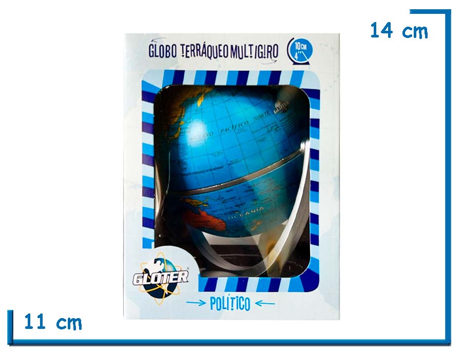 GLOTER GLOBO TERRAQUEO MULTIGIRO POLITICO 10CM