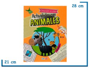 LIBRO DIVERSION EN CASA ACTIVIDADES CON ANIMALES NARANJA