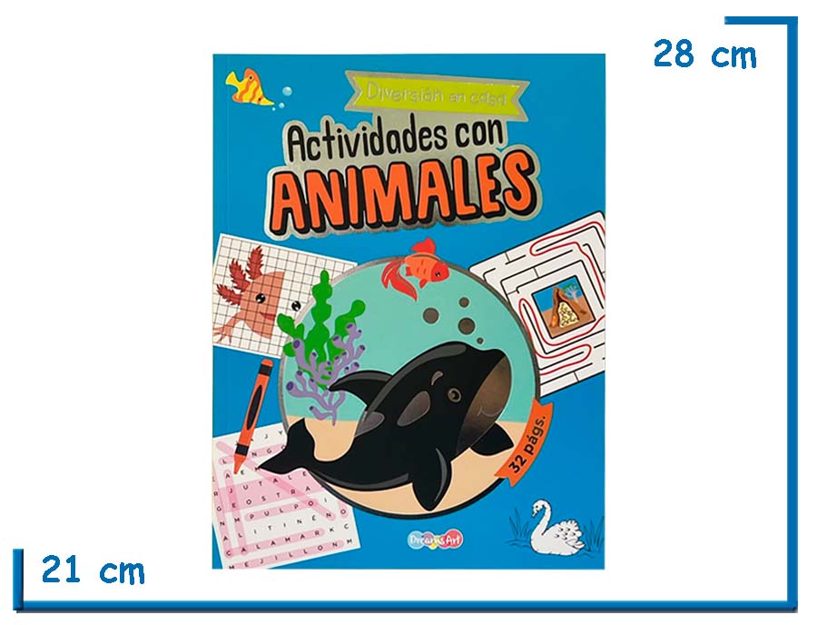 LIBRO DIVERSION EN CASA ACTIVIDADES CON ANIMALES CELESTE