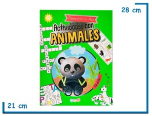 LIBRO DIVERSION EN CASA ACTIVIDADES CON ANIMALES VERDE