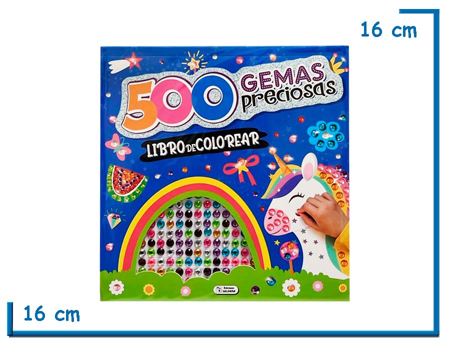L.500 GEMAS PRECIOSAS LIBRO DE COLOREAR UNICORNIO