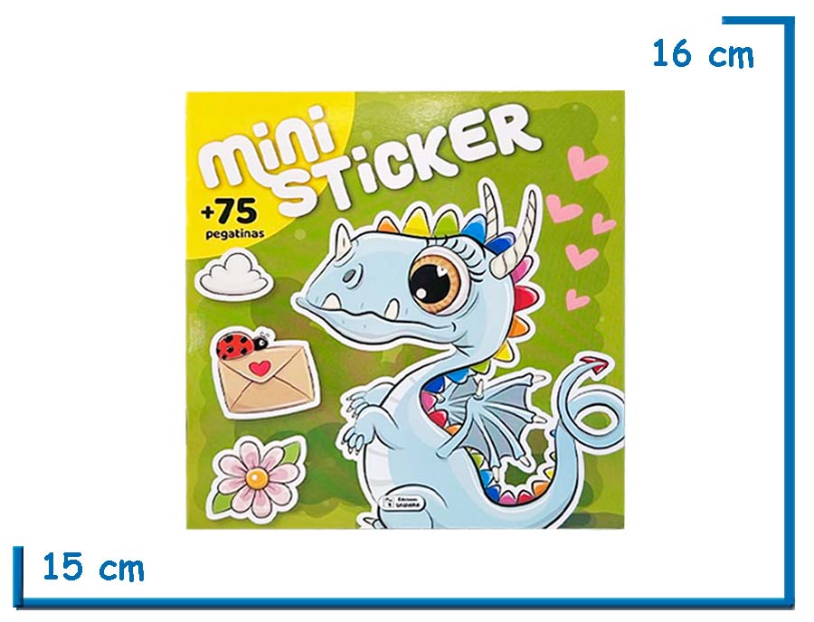 LIBRO MINI STICKERS DRAGON 75 PEGATINAS