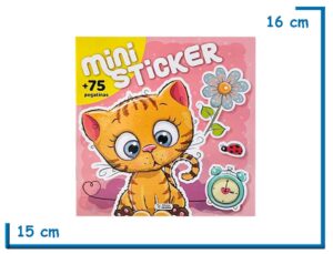 LIBRO MINI STICKERS GATITO 75 PEGATINAS
