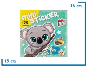 LIBRO MINI STICKERS KOALA 75 PEGATINAS