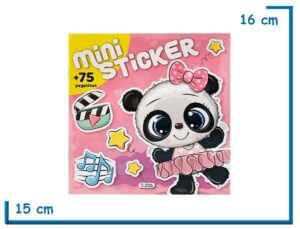 LIBRO MINI STICKERS PANDA BAILARINA 75 PEGATINAS