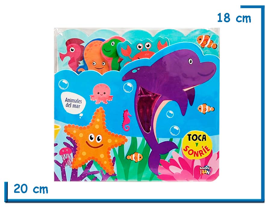 LIBRO TOCA Y SONRIE ANIMALES DEL MAR