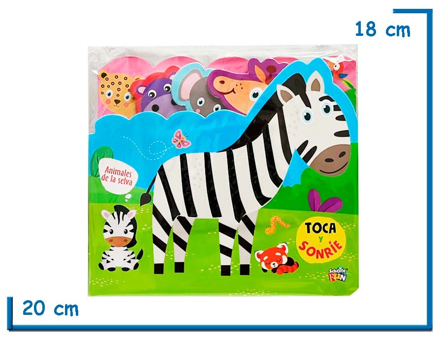 LIBRO TOCA Y SONRIE ANIMALES DE LA SELVA