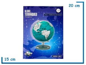 GLOTER GLOBO TERRAQUEO POLITICO BASE METALICA 14CM