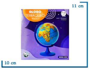 GLOTER GLOBO TERRAQUEO POLITICO BASE PLASTICA 10CM
