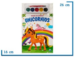 LIBRO PINTANDO CON ACUARELAS UNICORNIOS