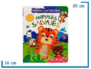 LIBRO APRENDO CON TEXTURAS ANIMALES SALVAJES